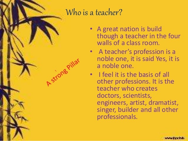 Who Is A Teacher